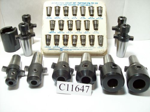 31pc kwik switch 200 set, 6 mill holders 4 80235 chucks &amp; 20 3/8 series collets for sale
