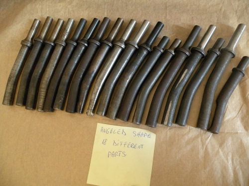 Angle Aviation Riveting Chisel /Die Set of 18  !Air Gun hammer accessories !
