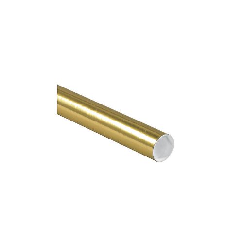 Colored Round Mailing Tubes - 3x12&#034; - Gold