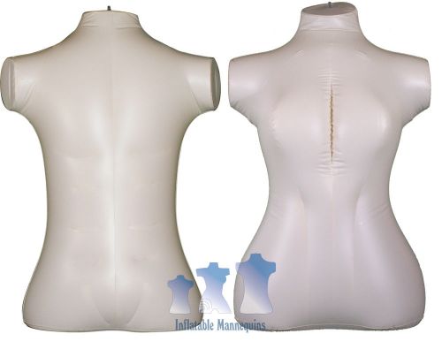 His &amp; Her Special - Inflatable Mannequin - Torso Forms Extra-Large, Ivory