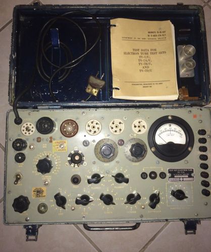 Test Set USARMY TV-7/U Tube Tester Audiophile 1962 Vintage Military