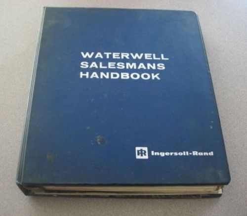 Vintage waterwell salesmans handbook t4w drillmaster marketing department book for sale