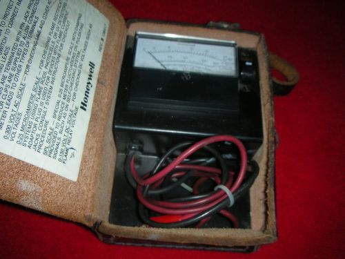 Honeywell Leather Case Electric Test Meter W136 A1045. In Working Condition.