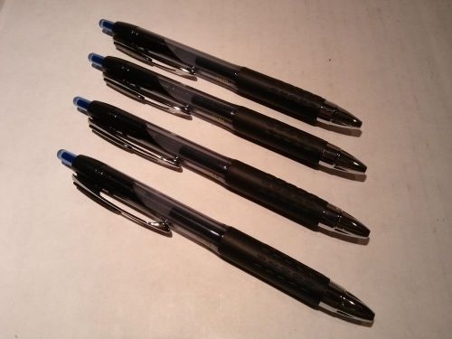 4 NEW Uni Ball Signo Ultra Micro 207 Ballpoint Pens - Blue Ink - Prevent Fraud