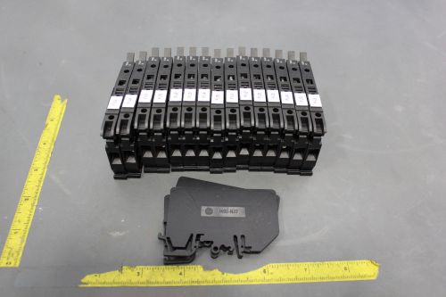 15 allen bradley din rail fuse holder &amp; end barriers 1492-h &amp; 1492-n37(s23-3-2d) for sale