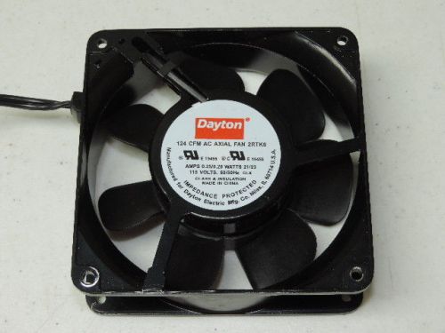DAYTON 2RTK6 Square Axial Fan, Aluminum, 115 VAC, 4-11/16&#034;x4-11/16&#034;, w/ Cord