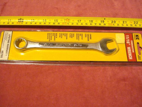 (1052.) Combination (Ring and Open End) Wrench 11/16&#034;