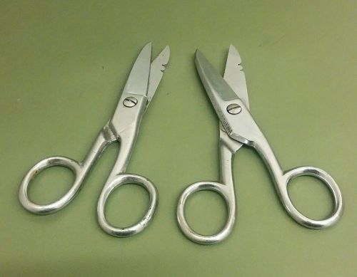 (2)clauss no. 925 telephone splicers - electricians shears - scissors - usa for sale