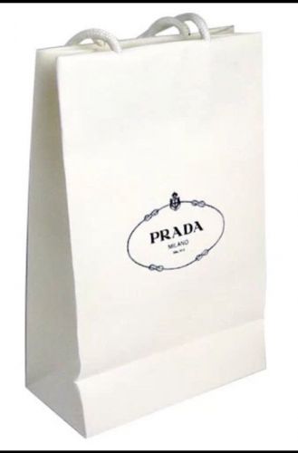 Prada Paper SMALL PAPER Shopping Gift Carrier Bag  9&#034; X 6&#034; Home Decor Free Ship