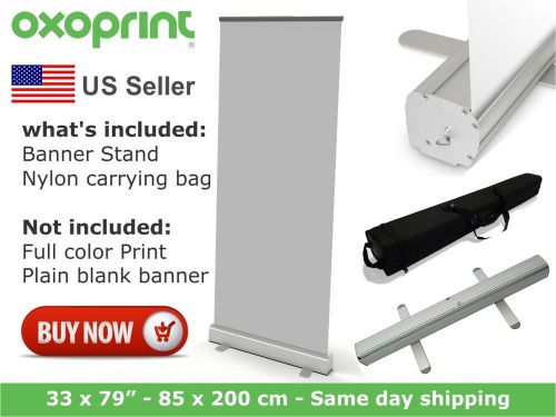 Retractable Roll Up Banner 33 x 79&#034; Display Banner Stand ( No Print included )