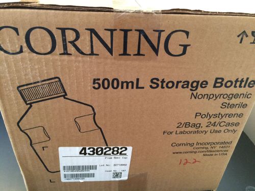 Corning 430282 Case of 500mL Polystyrene Bottles, Sterile