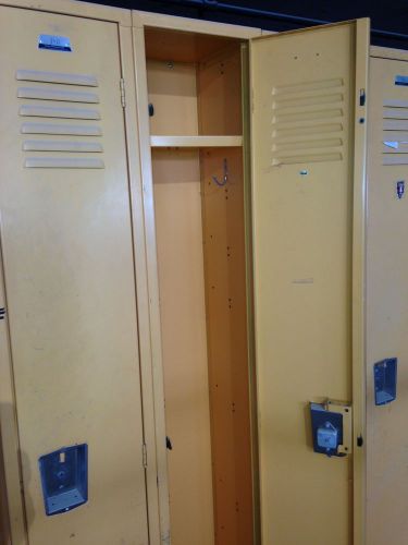 Yellow LOCKERS PENCO Bank of 4 School Gym Gun Cabinet 94105 SF PICK UP ONLY