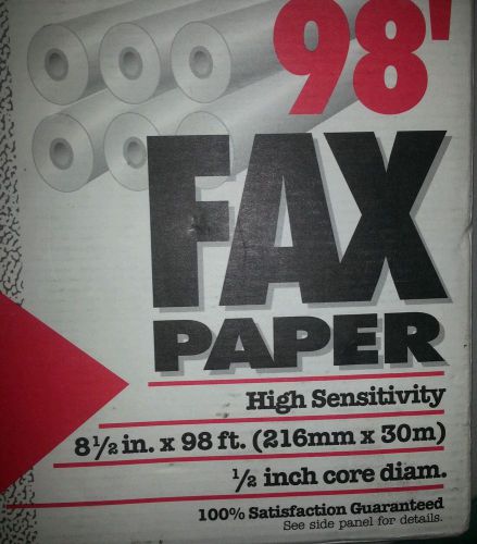 Office Max High Sensitivity Fax Paper 4 Rolls 8 1/2&#034; x 98&#039; 1/2&#034; Core Diameter