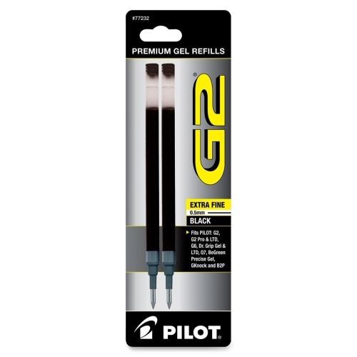 Pilot G2 Gel Ink Refill - 0.50 mm - Black - 2 / Pack - PIL77232