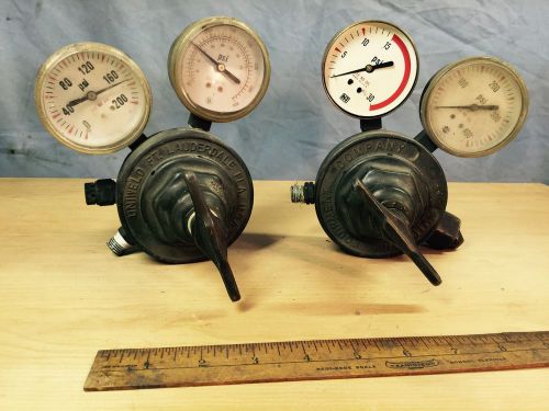 2 vintage uniweld compressor system gauge regulator welding welder steampunk for sale