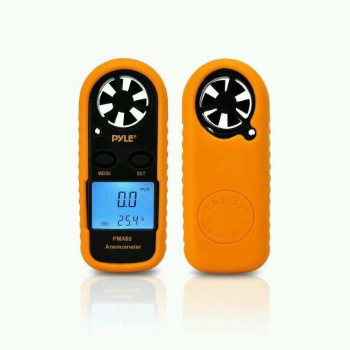Pyle pma85 pocket digital anemometer measures wind speed air flow &amp; temperature for sale