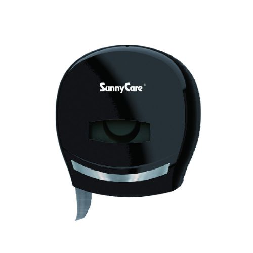 SunnyCare #8001B Black 9&#039;&#039; Jr Jumbo Roll Toilet Paper Towels Tissue Dispenser