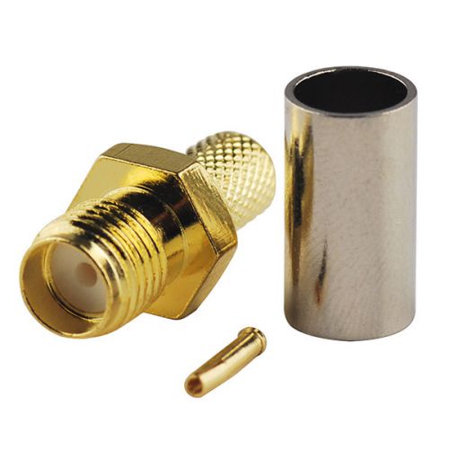 Sma female jack connector sma rf coax connector for lmr195,rg58,rg400,rg142 for sale