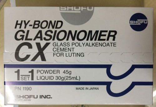 Shofu hy bond glass ionomer luting cement - 45 gm powder and 25 ml liquid for sale