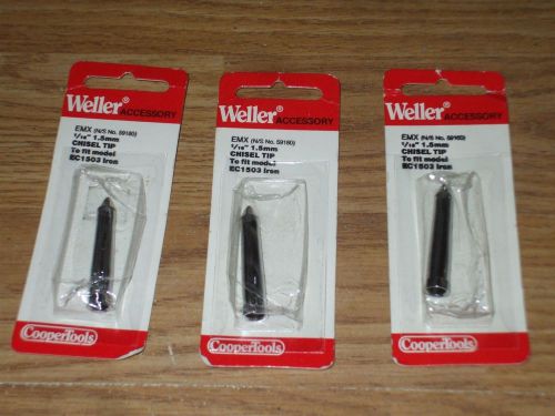 3  pieces of Brand New Weller EMX 1/16&#034; soldering iron tips, tiplets,EC1503