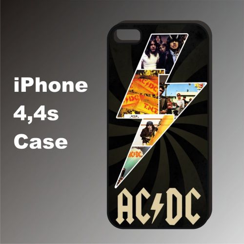 ACDC AC/DC Australian Hard Rock Band New Black Case Cover for iPhone 4 4s