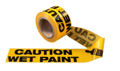 10318 Tape, Poly Caution Safety Danger Marking Hazardous Wet Paint UV Water Resi