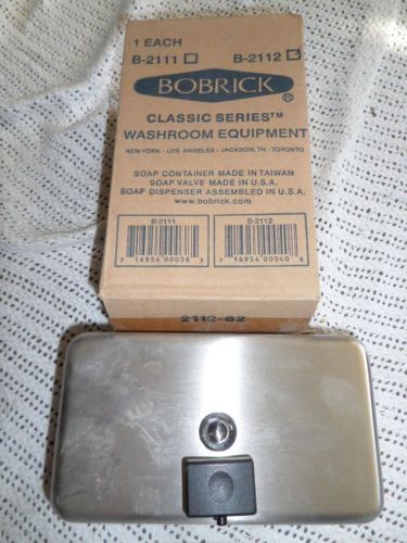 BOBRICK B-2112 STAINLESS STEEL SURFACE-MOUNTED SOAP DISPENSER NEW