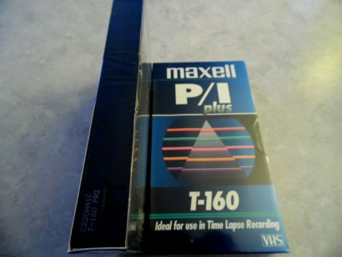 2 BRAND NEW MAXELL T-160 P / I Plus VHS Tapes for Time Lapse Video Recording