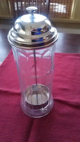 Tablecraft glass countertop straw holder for sale