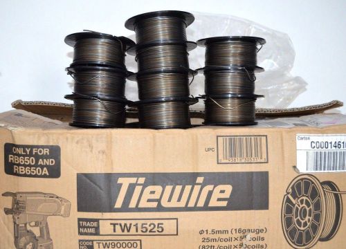 TIEWIRE MAX, TW1525, Rebar Tie Wire, 16 gauge, Steel, 82 ft., (Lot of 10 Rolls)
