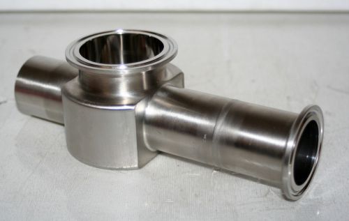 1.5&#034; stainless butt weld &amp; sanitary x 2&#034; maxpure instrument tee fitting new for sale