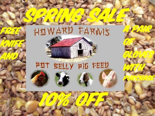 Howard Farms All Natural Dustless Pot Belly Pig Feed, (10Lbs)