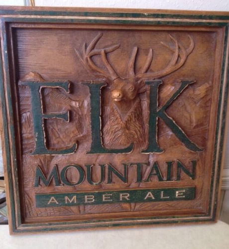 Elk Mountain Amber Ale Distillery Bar Sign Man Cave Wall Plaque Large 3D design