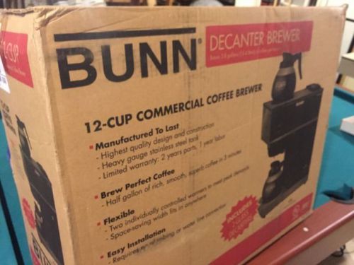NEW BOX COMMERCIAL BUNN DECANTER COFFEE BREWER 2 GLASS POTS VPR 33200.0001
