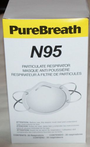 PureBreath N95 Particulate Respirator Dust Mask - 15 boxes of 20 - BonusCP+