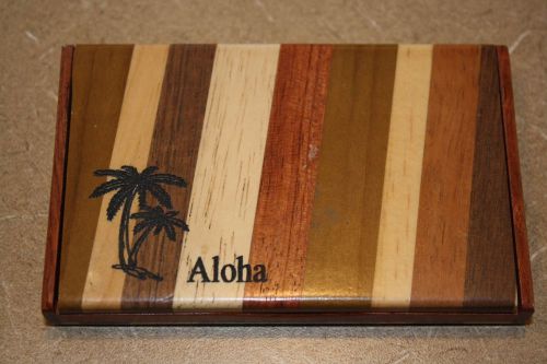 Incredible Hawaiian handcrafted business card holder/display, Wood