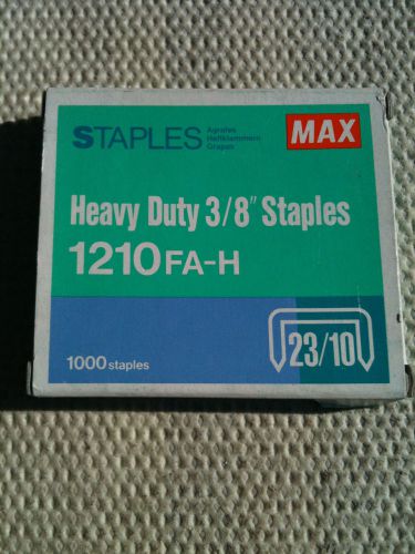 Heavy-Duty Staples for MXBHD12F, 3/8&#034;, 65 Sheet Capacity, 1000/Box MXB1210FAH