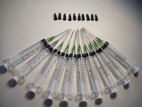 10ml/10cc luer lock syringes  14g 16g-27g blunt tip fill needles 1.5&#034; 10 pack for sale