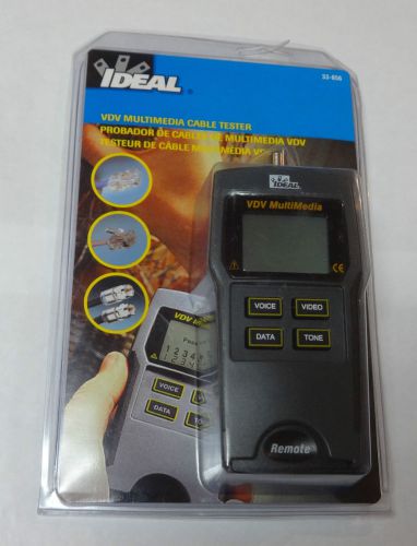 IDEAL 33-856 VDV MULTIMEDIA CABLE TESTER NEW! VOICE/DATE/VIDEO RJ-11/12/45 F