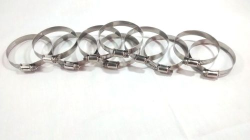 Lot of 10 Stainless Steel Auto Boat Hose Clamps  Adjusts 1 5/16- 3 1/4 inch