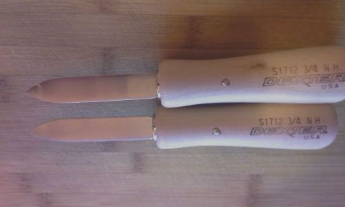 Two (2) Dexter Russell Oyster Knives. #S1712 3/4 NH. New Haven Style