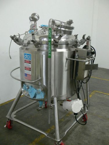 Dci 300 liter  jacketed bio reactor 45 psi tank w/ 1 hp sterimixer &amp; controller for sale
