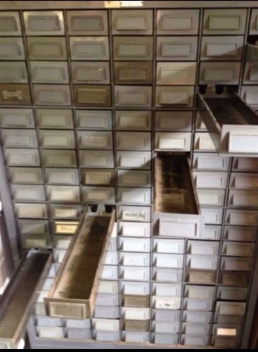 Vintage 133 Drawer Addressograph Metal File Cabinet
