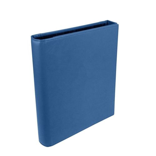 Lucrin - a4 3-section binder - smooth cow leather - royal blue for sale