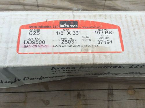 INCONEL Arcos 625 TIG WELDING FILLER WIRE 10 LBS 1/8&#034; X 36&#034;  ERNiCrMo-3