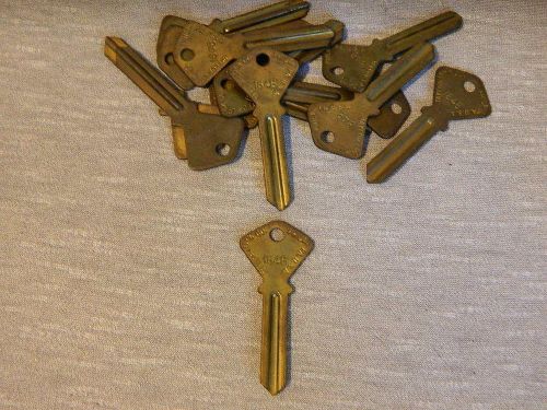 Lot of 13 Taylor Lock Company 184B Key Blanks, Brass, New Old Stock