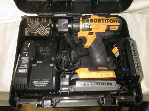 Used Bostitch 18v Cordless Drill Kit BTC400 Carpentry Woodworking Automotive