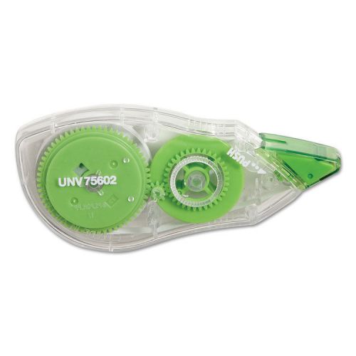 Correction Tape with Two-Way Dispenser, Non-Refillable, 1/5&#034; x 472&#034;, 2/Pack