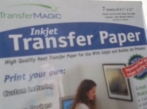 14 sheets Inkjet Transfer Paper 8 1/2 x 11&#034; Hand Iron Paper for light colors NIP