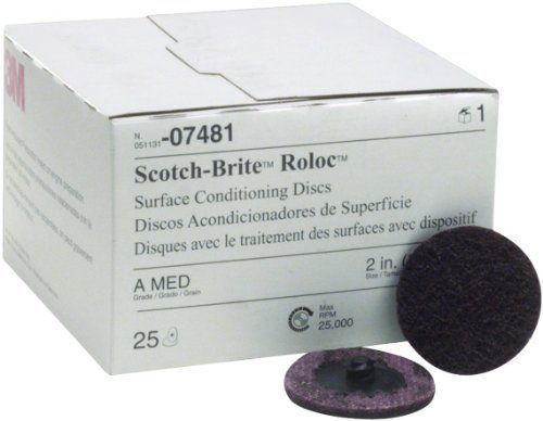 Scotch-brite roloc no hole aluminum oxide medium grade surface conditioning disc for sale